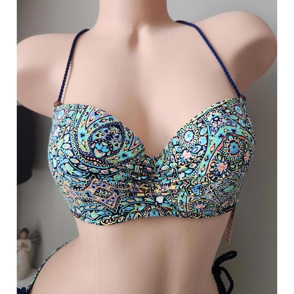 The Getaway Halter VS Bikini Top with Paisley Print - 34C